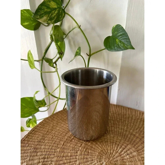 6” Tall silver Storage container - Picture 1 of 6